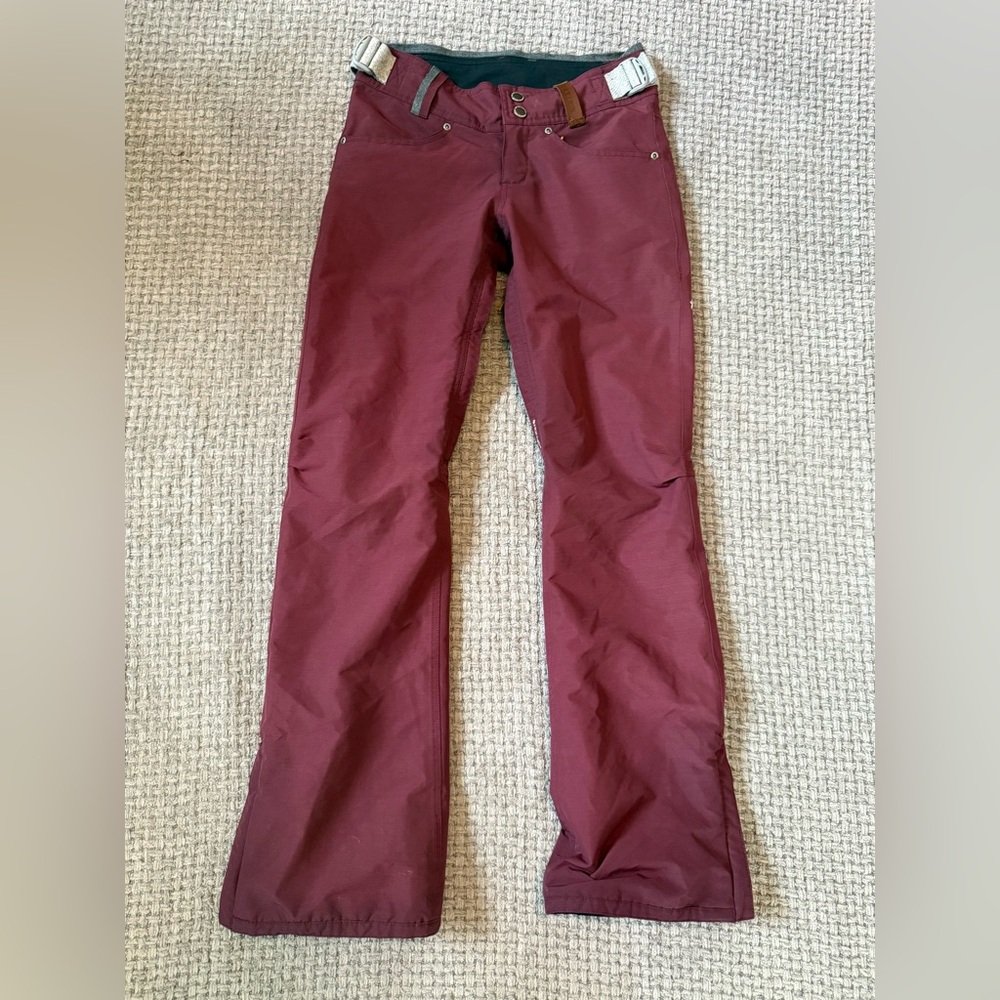 Holden Alpine Ski Snowboard Snow Pants Flare Leg Skinny Fit - Red‎ - XS